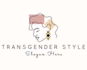 Woman Style Earring logo design