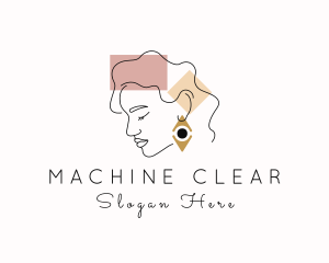 Woman Style Earring logo design