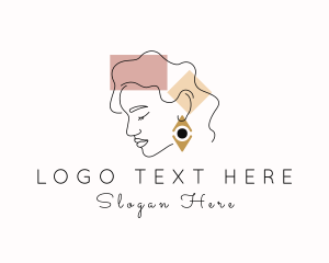 Glamorous - Woman Style Earring logo design