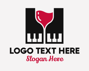 Liquor - Grand Piano Wine logo design