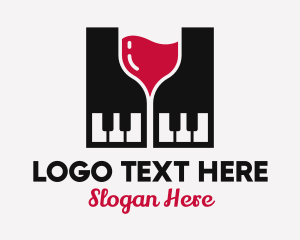 Cocktail - Grand Piano Wine logo design