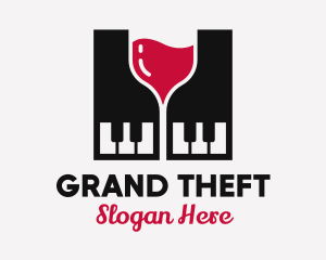 Grand Piano Wine logo design