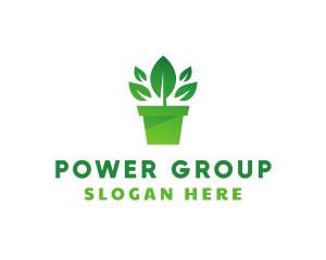 Green Leaf Pot  Logo