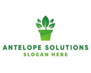 Green Leaf Pot  logo design