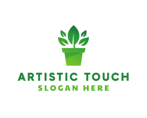 Green Leaf Pot  logo design