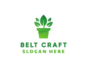 Green Leaf Pot  logo design