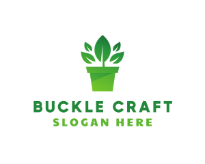 Green Leaf Pot  logo design