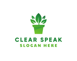 Green Leaf Pot  logo design