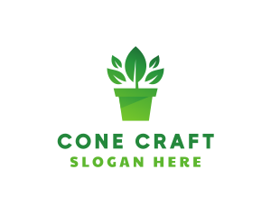 Green Leaf Pot  logo design