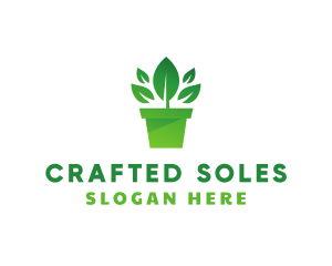 Green Leaf Pot  logo design