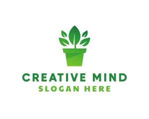 Green Leaf Pot  logo design