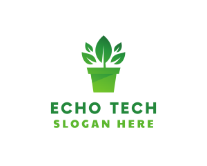 Green Leaf Pot  logo design