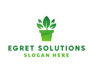 Green Leaf Pot  logo design