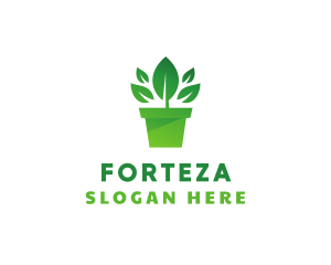 Green Leaf Pot  logo design