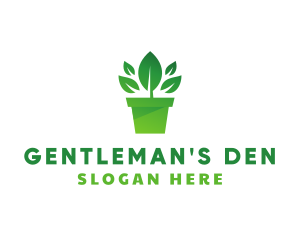 Green Leaf Pot  logo design