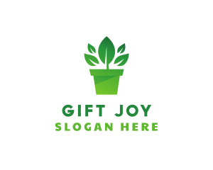 Green Leaf Pot  logo design