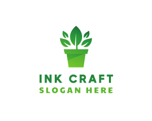 Green Leaf Pot  logo design