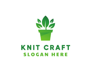 Green Leaf Pot  logo design