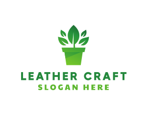 Green Leaf Pot  logo design