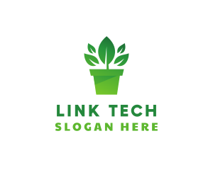 Green Leaf Pot  logo design