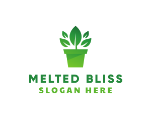 Green Leaf Pot  logo design