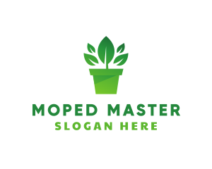 Green Leaf Pot  logo design