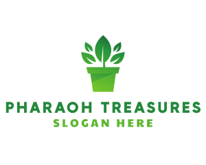 Green Leaf Pot  logo design