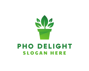 Green Leaf Pot  logo design