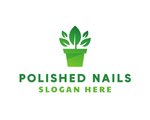 Green Leaf Pot  logo design