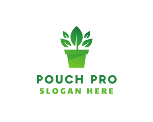 Green Leaf Pot  logo design