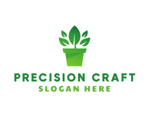 Green Leaf Pot  logo design