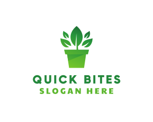 Green Leaf Pot  logo design