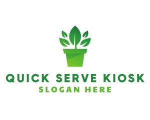 Green Leaf Pot  logo design