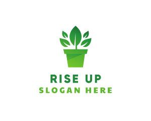 Green Leaf Pot  logo design