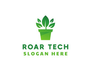 Green Leaf Pot  logo design