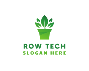 Green Leaf Pot  logo design