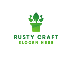 Green Leaf Pot  logo design