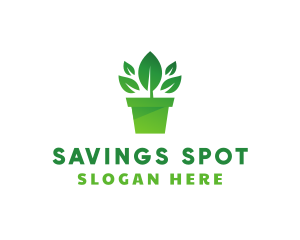 Green Leaf Pot  logo design