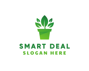 Green Leaf Pot  logo design