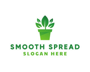 Green Leaf Pot  logo design