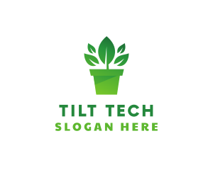 Green Leaf Pot  logo design