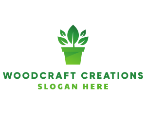 Green Leaf Pot  logo design