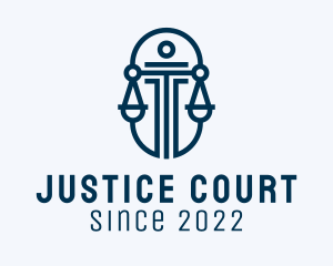 Court - Blue Scale Court House logo design