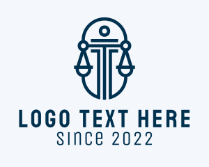 Scale - Blue Scale Court House logo design