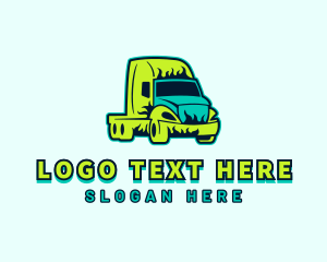 Flaming - Truck Vehicle Flame logo design