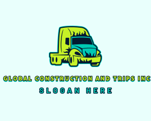 Truck Vehicle Flame Logo
