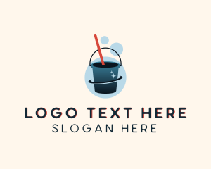 Liquid - Bucket Cleaning Mop logo design