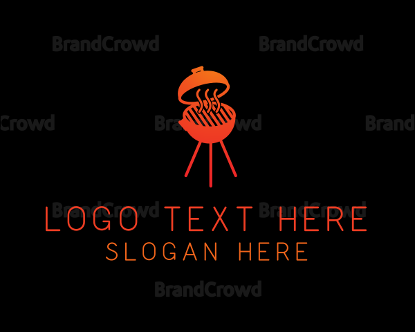 Hot Barbecue Grill Logo