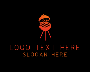 Hot Barbecue Grill Logo