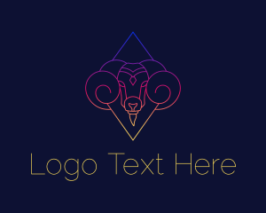 Ibex - Gradient Astral Aries logo design